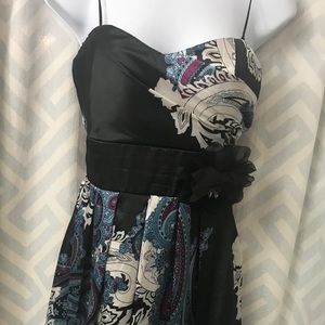 Silk spaghetti strap formal dress